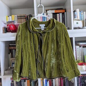 Jigsaw green velvet jacket